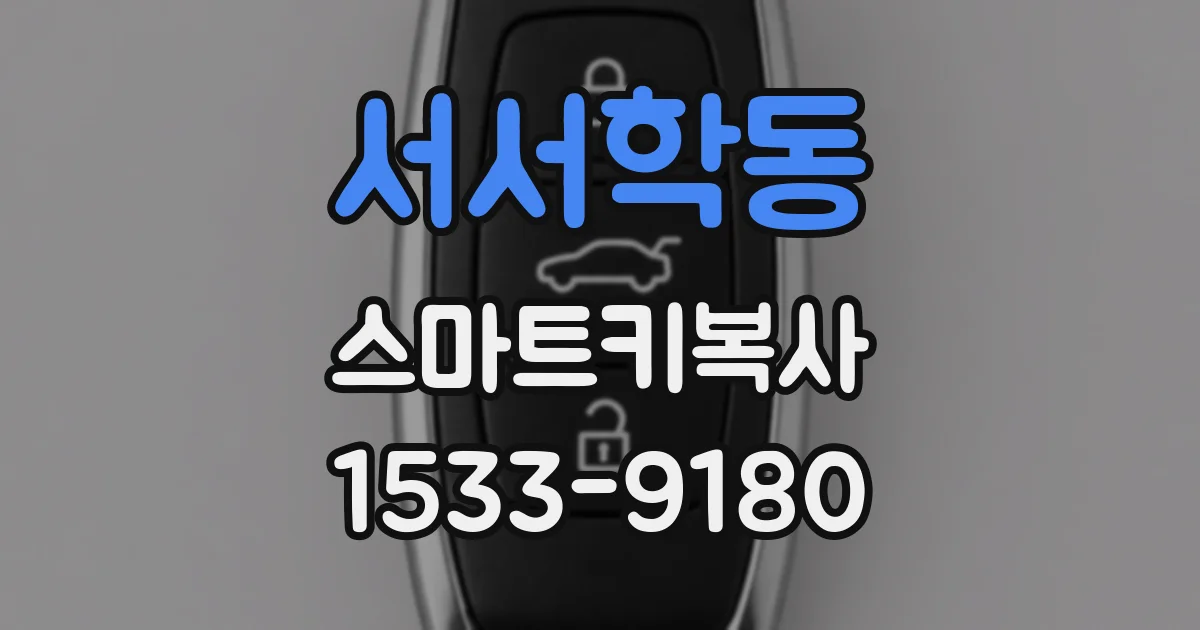서서학동 스마트키복사