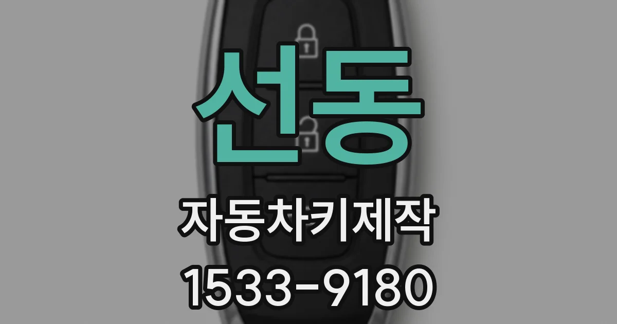 선동 자동차키제작