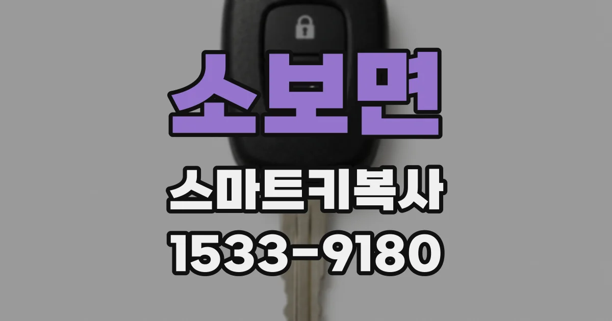 소보면 스마트키복사