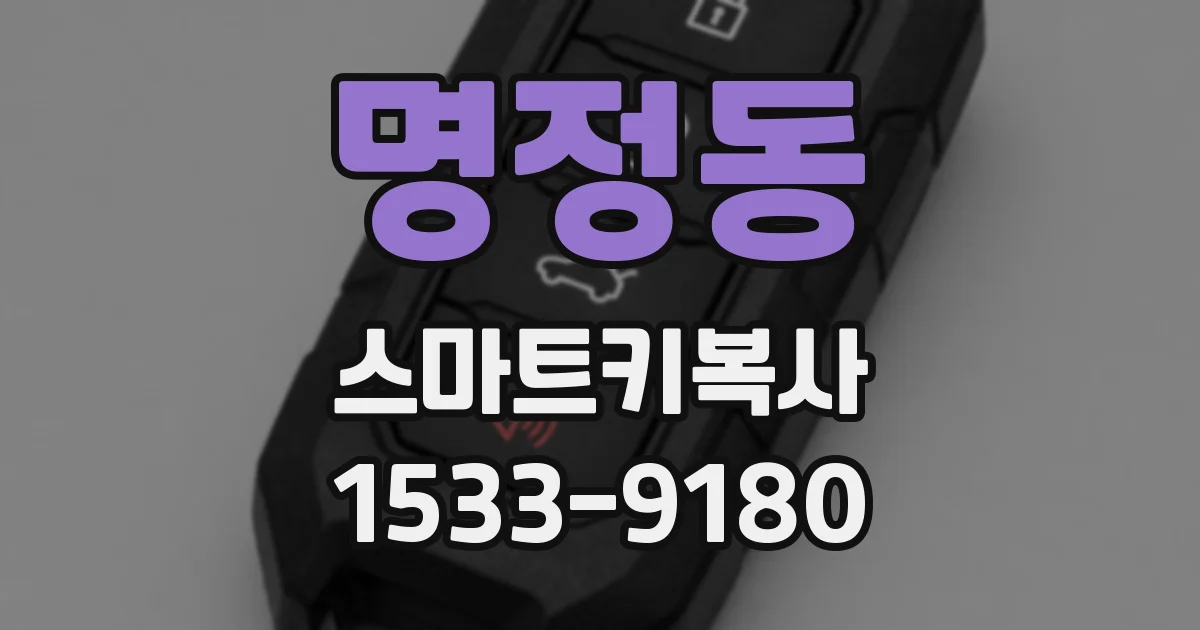 명정동 스마트키복사