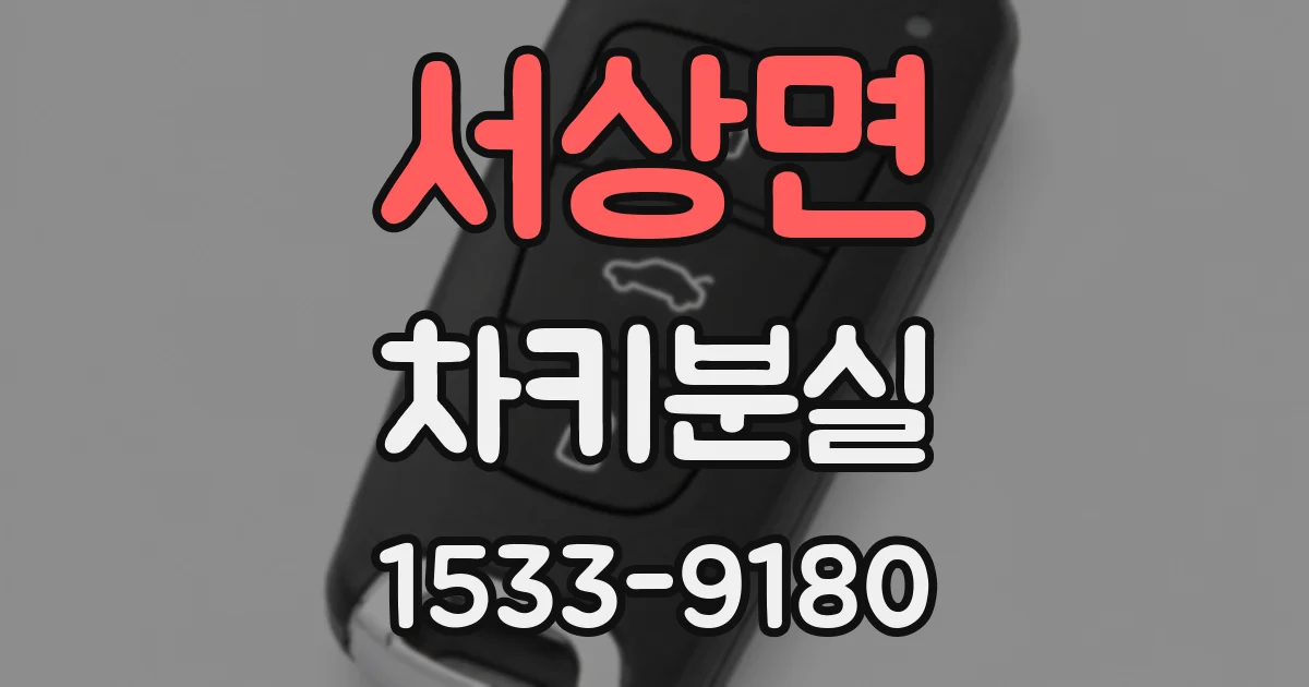 서상면 차키분실