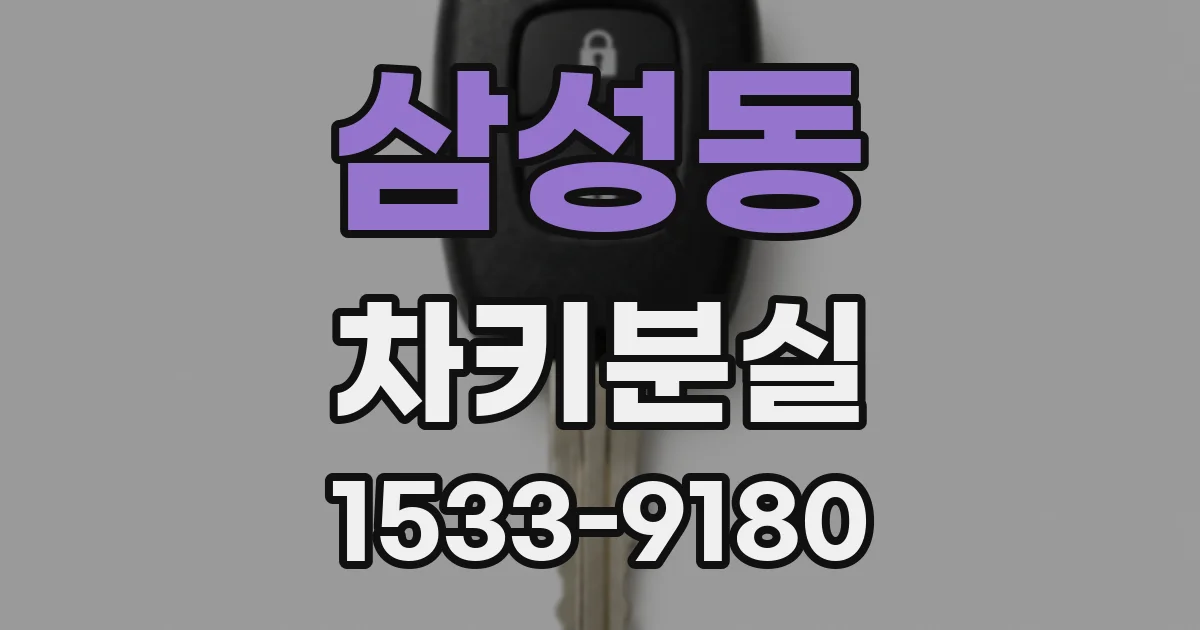 삼성동 차키분실
