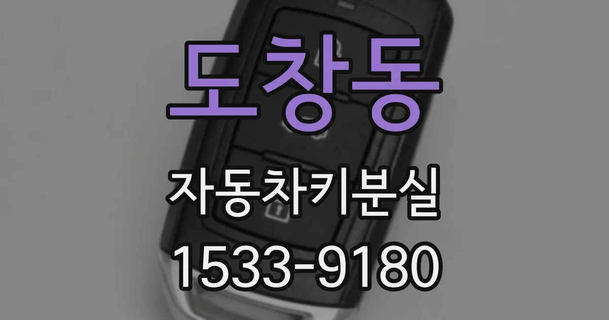 도창동 자동차키분실