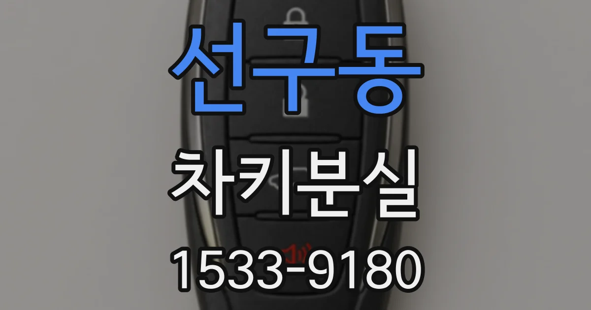 선구동 차키분실