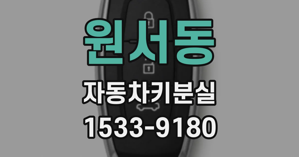 원서동 자동차키분실