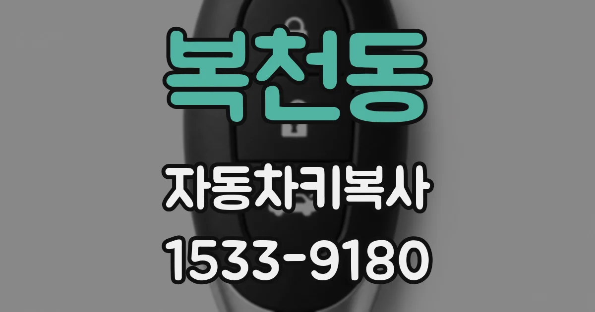 복천동 자동차키복사