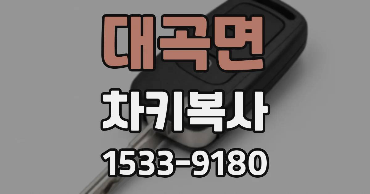 대곡면 차키복사