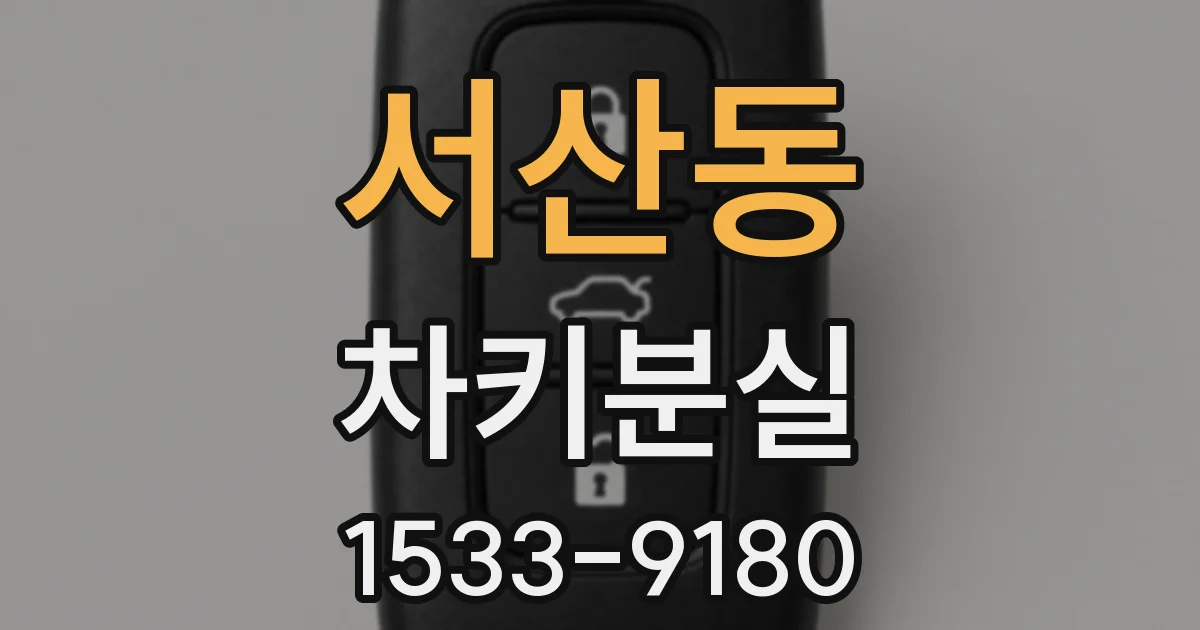 서산동 차키분실