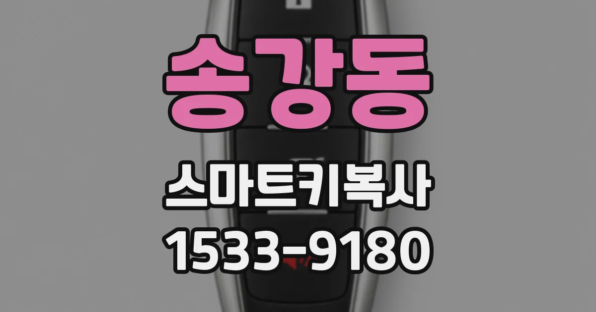 송강동 스마트키복사