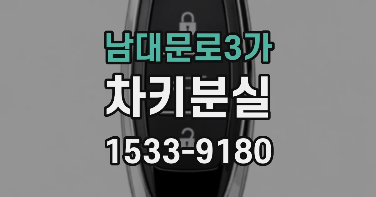 남대문로3가 차키분실