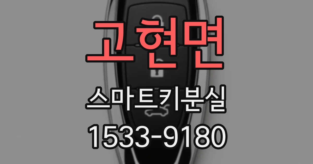 고현면 스마트키분실