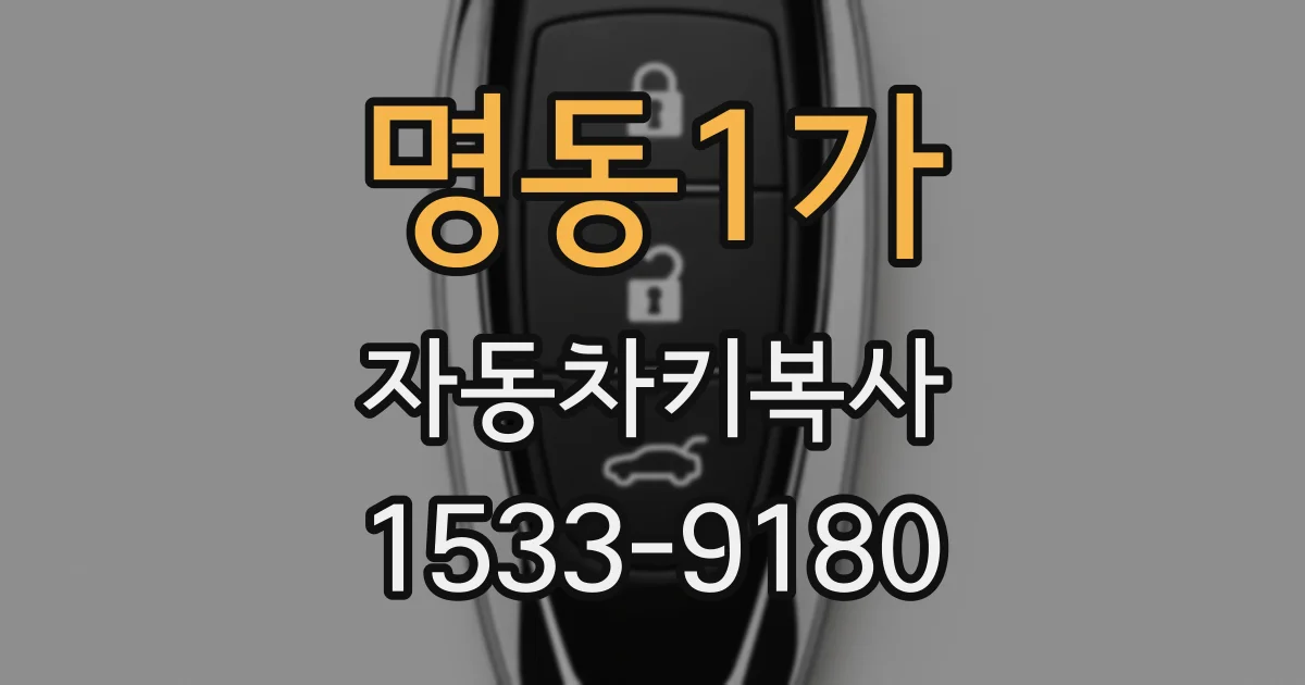 명동1가 자동차키복사