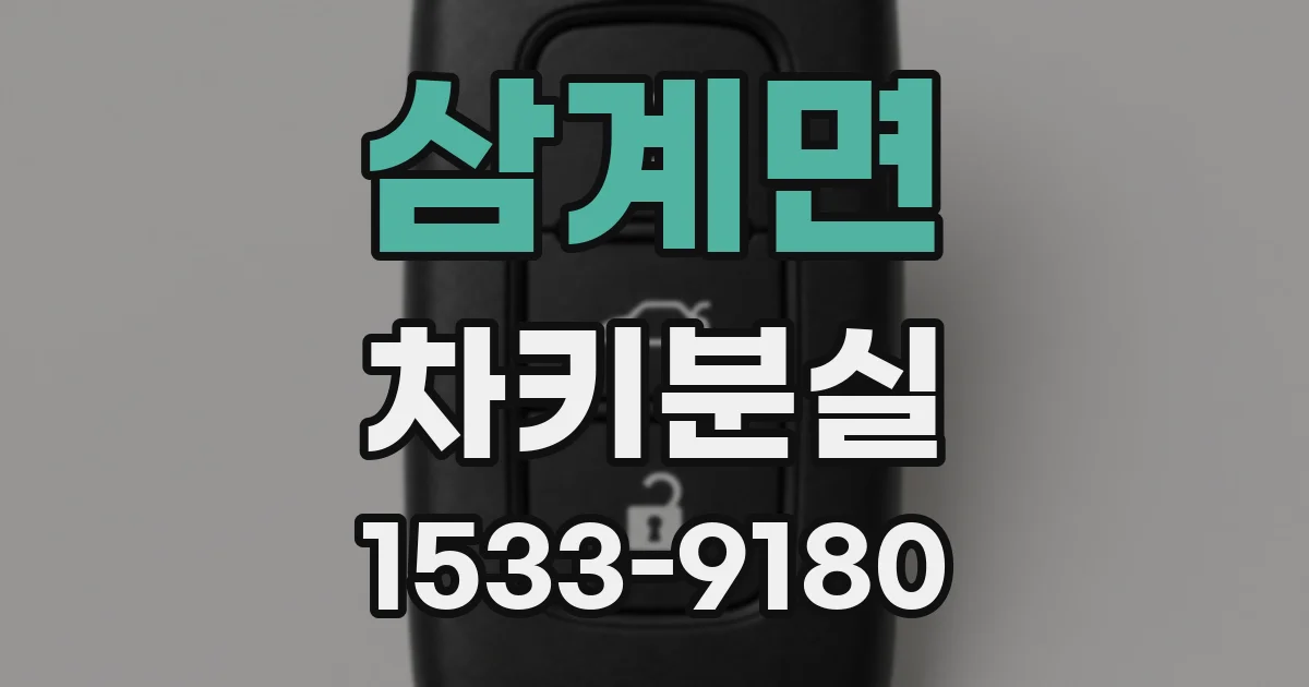 삼계면 차키분실