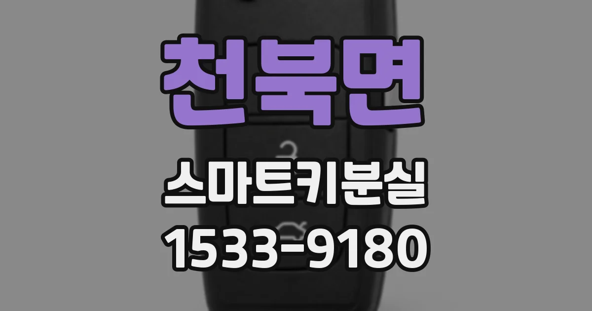 천북면 스마트키분실