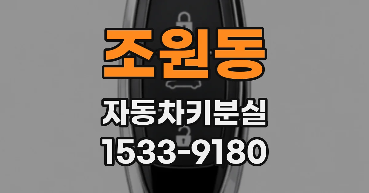 조원동 자동차키분실