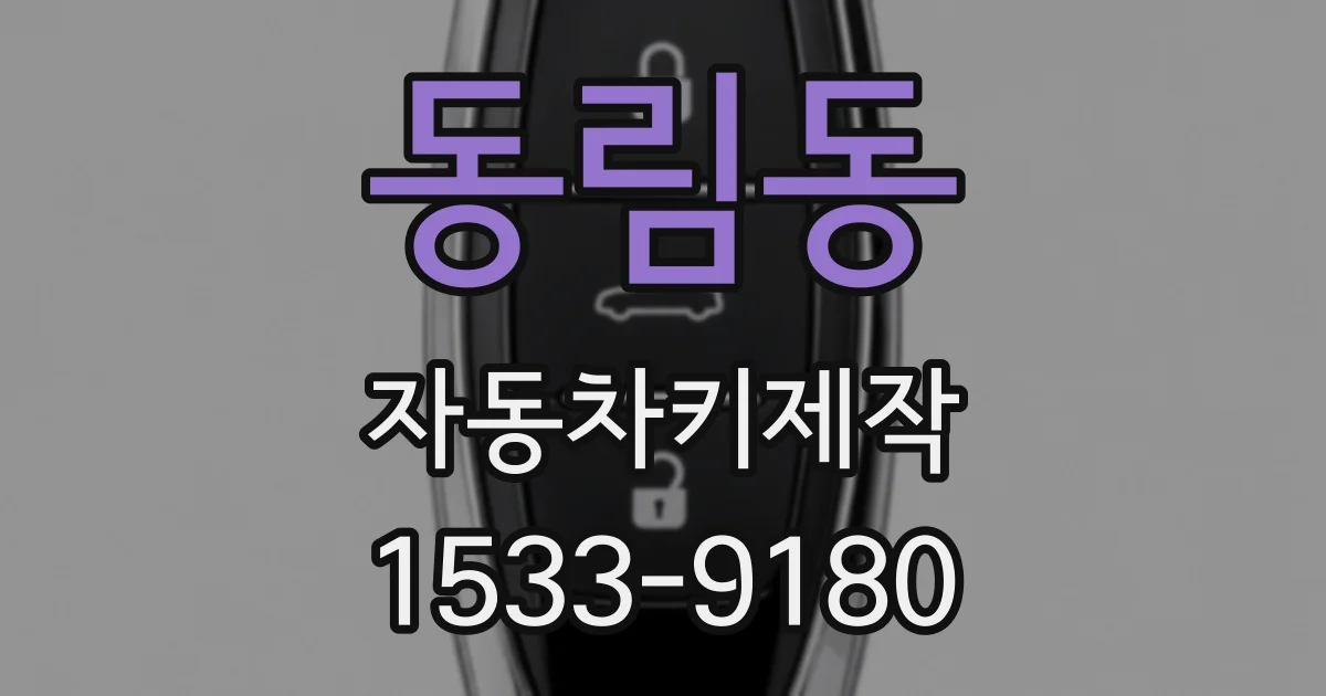 동림동 자동차키제작