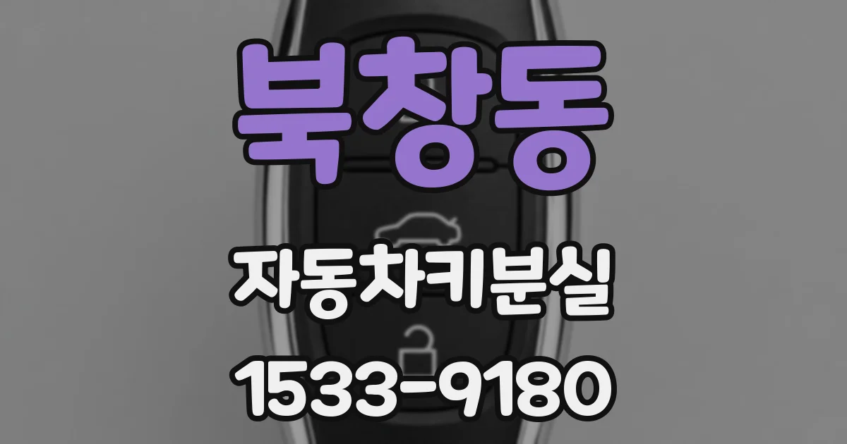 북창동 자동차키분실