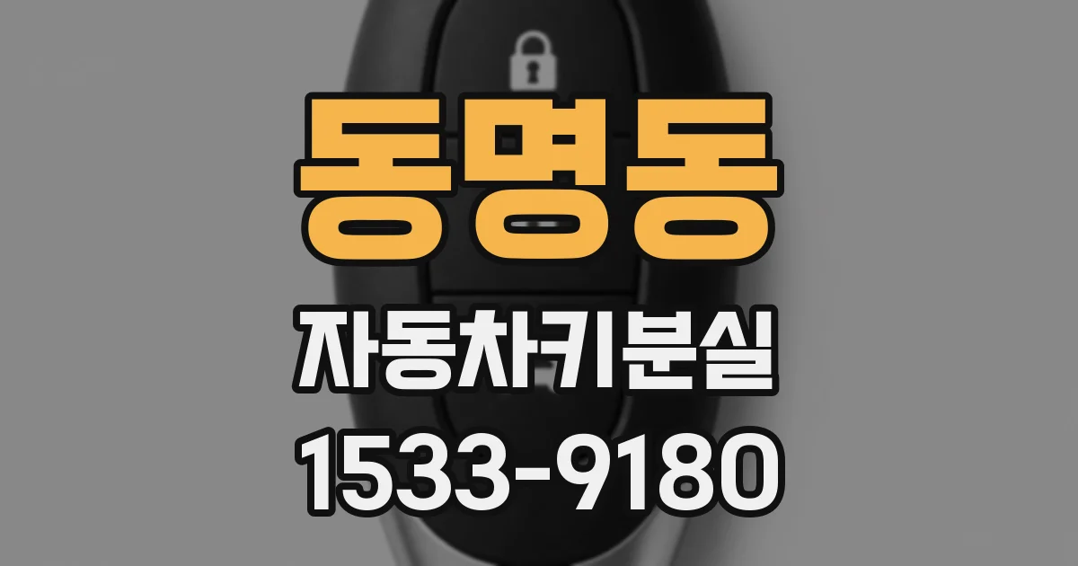 동명동 자동차키분실
