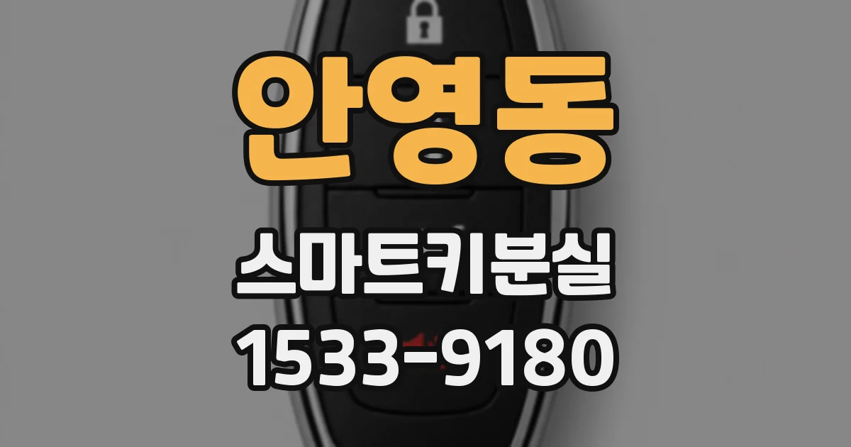 안영동 스마트키분실