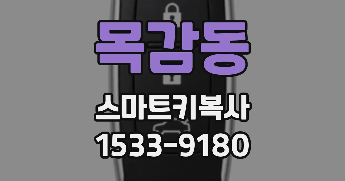 목감동 스마트키복사