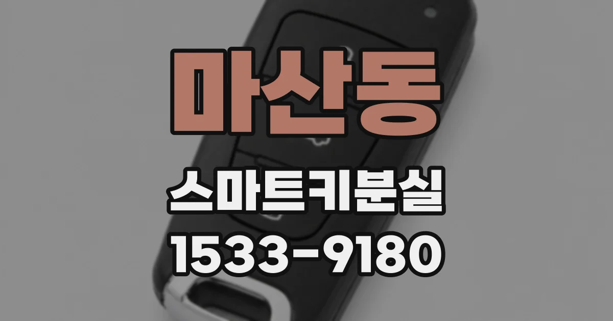 마산동 스마트키분실