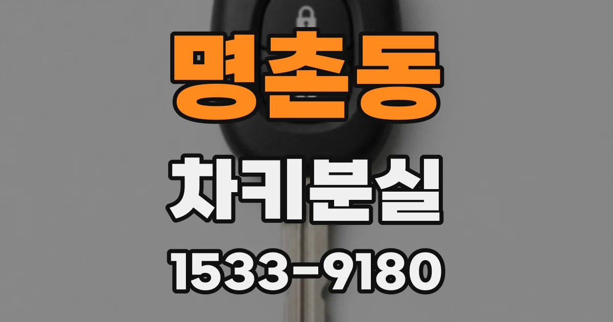 명촌동 차키분실