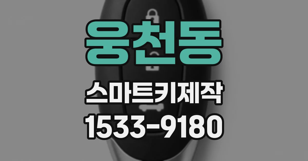 웅천동 스마트키제작