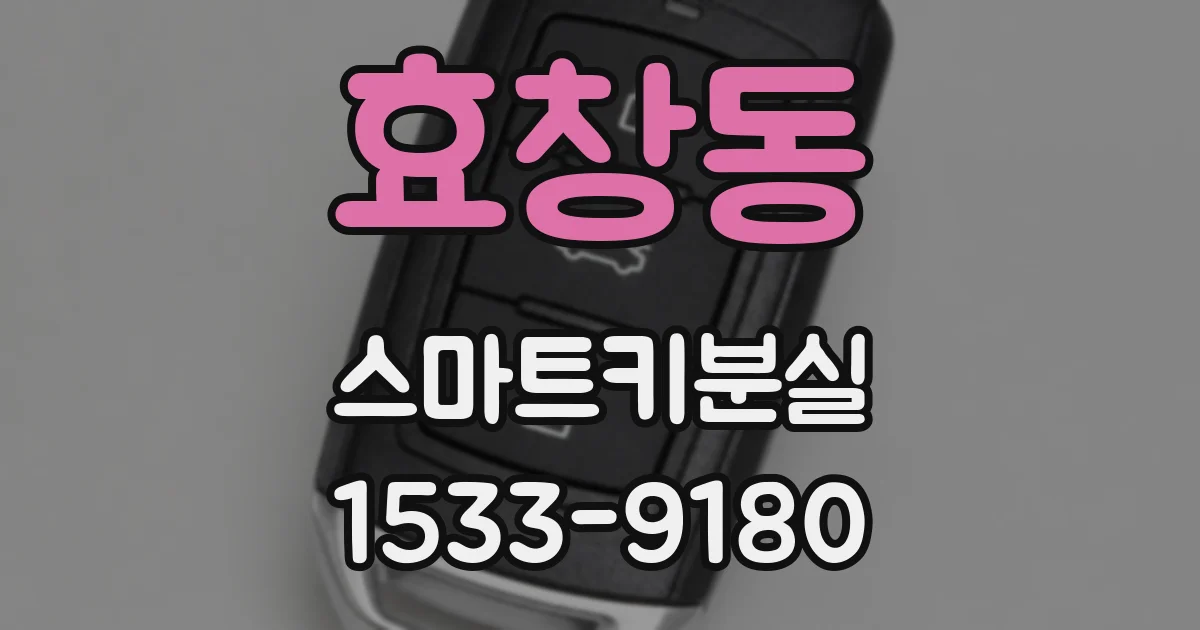 효창동 스마트키분실