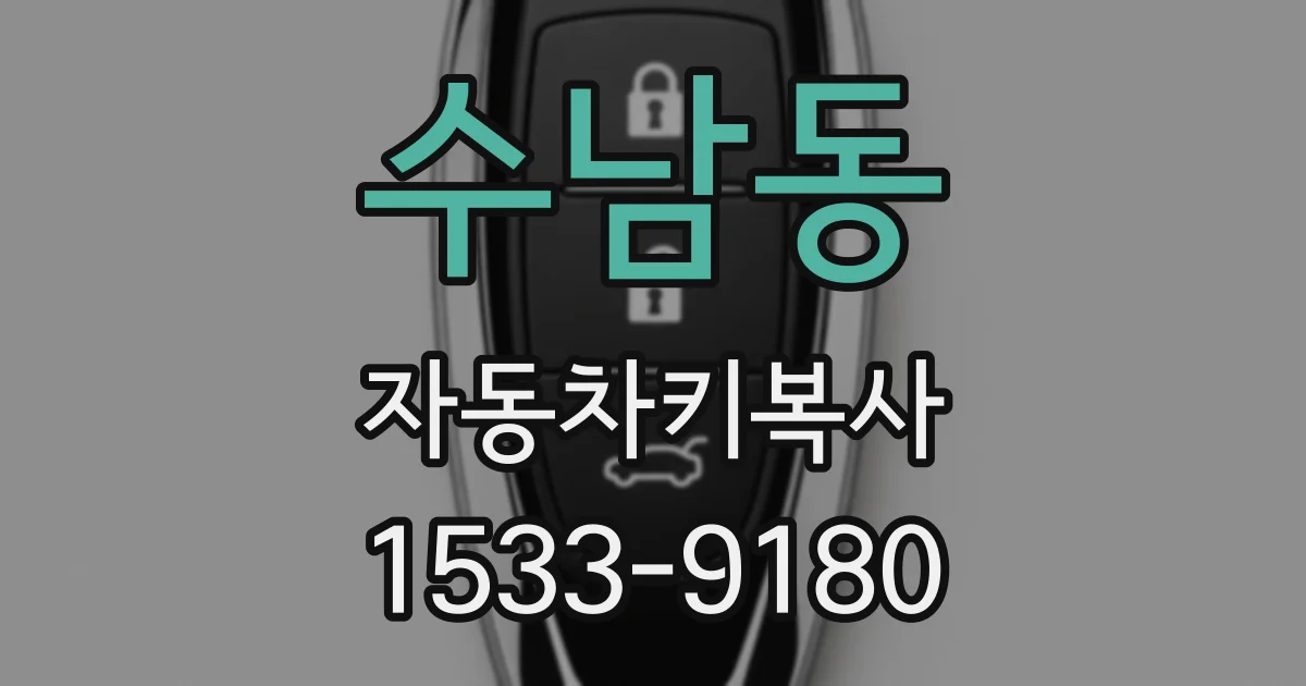 수남동 자동차키복사