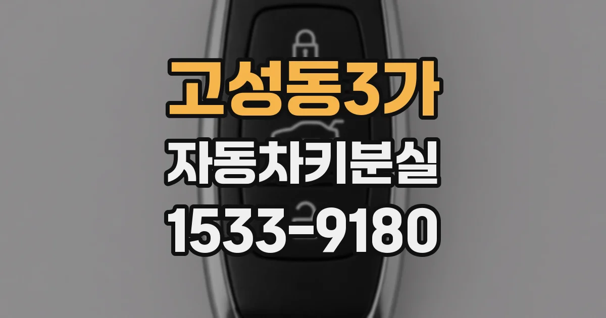 고성동3가 자동차키분실