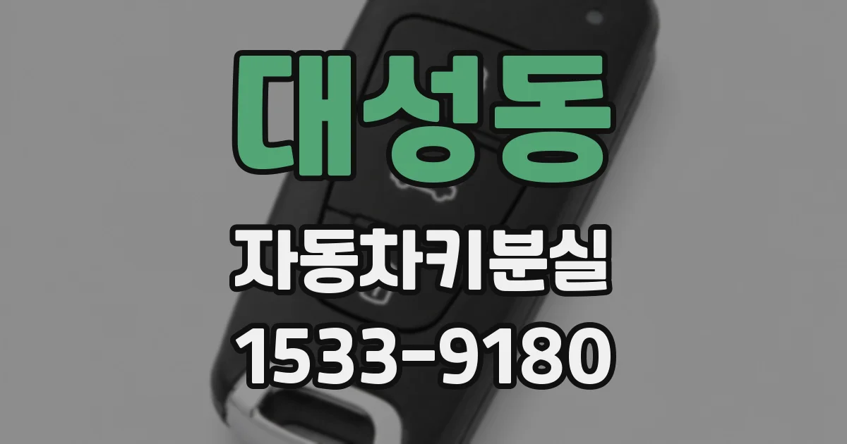 대성동 자동차키분실
