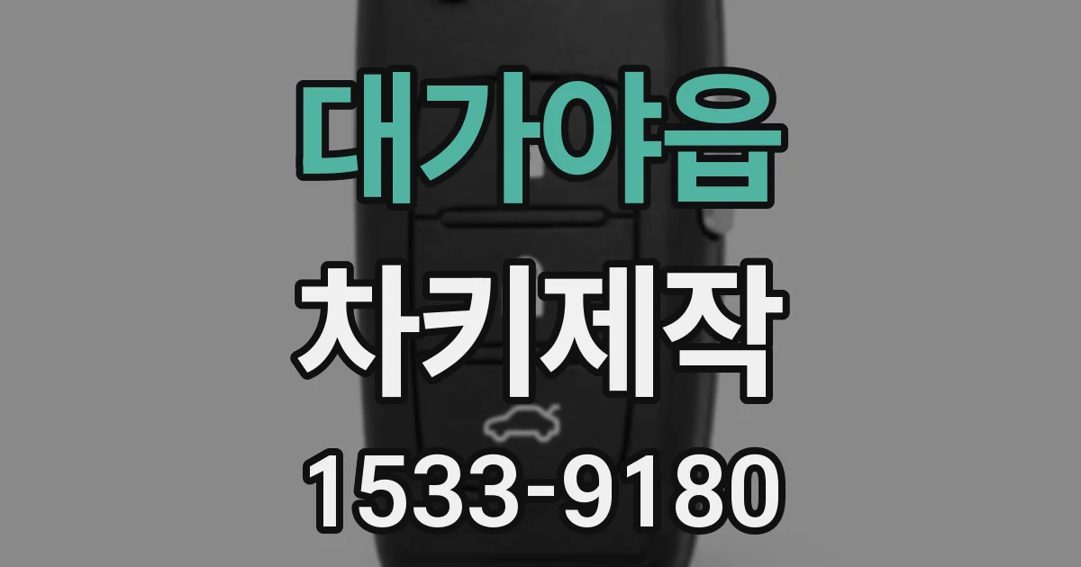 대가야읍 차키제작