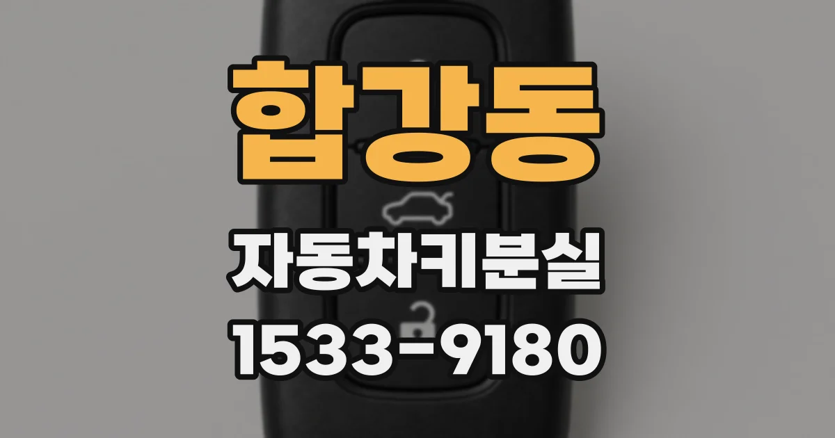 합강동 자동차키분실