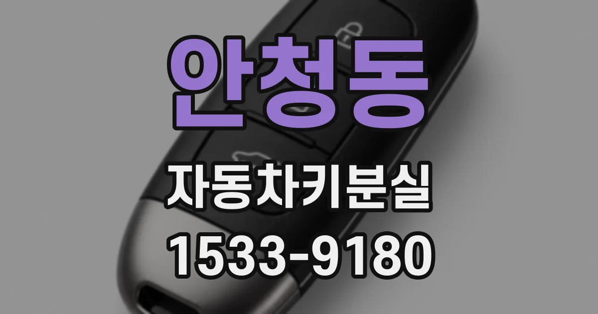 안청동 자동차키분실