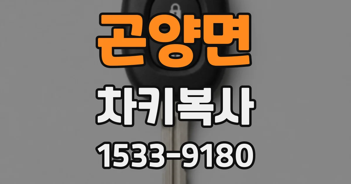 곤양면 차키복사