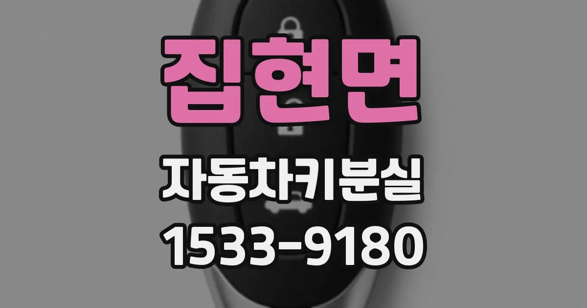 집현면 자동차키분실