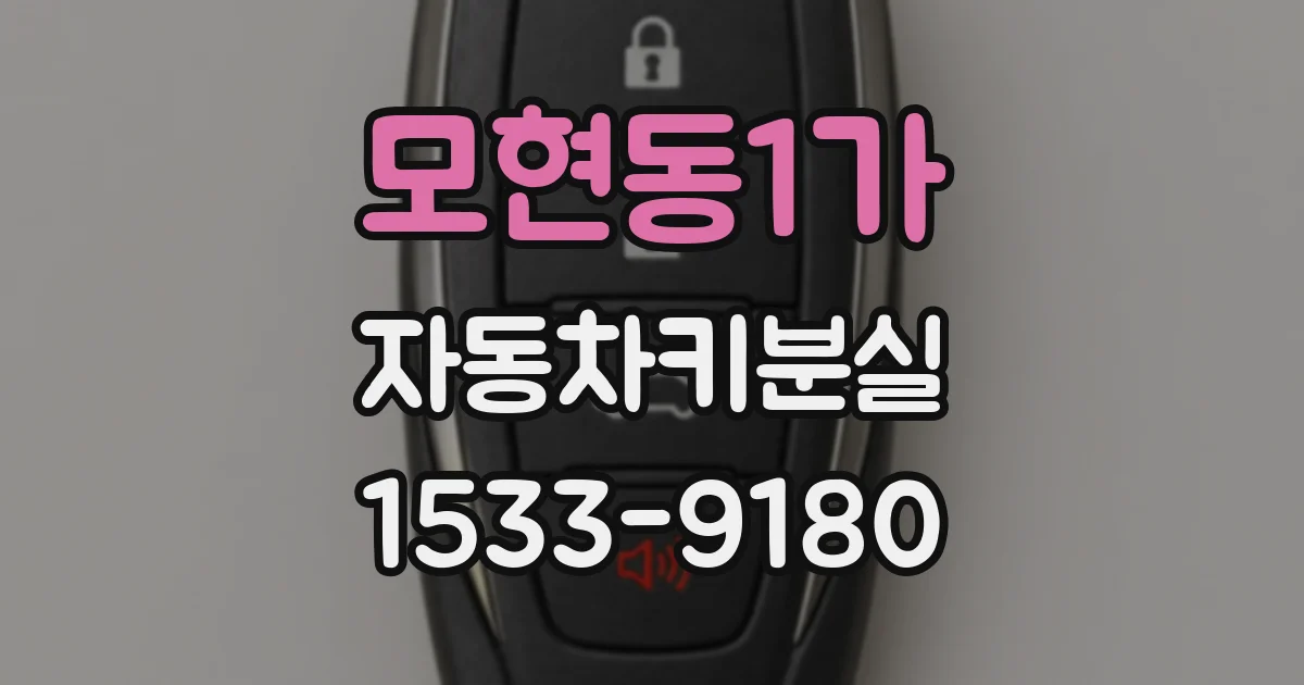 모현동1가 자동차키분실