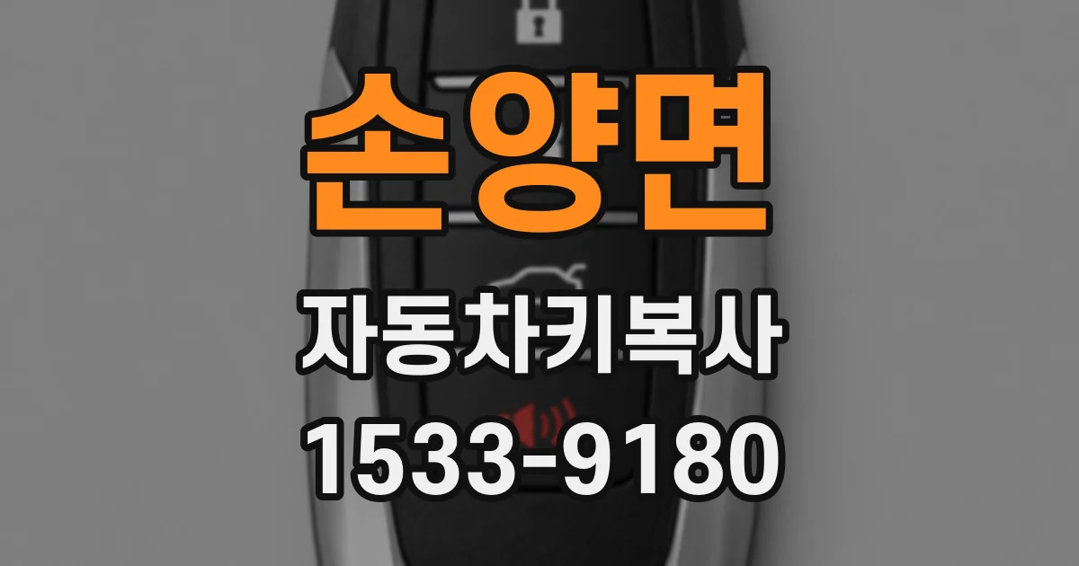 손양면 자동차키복사