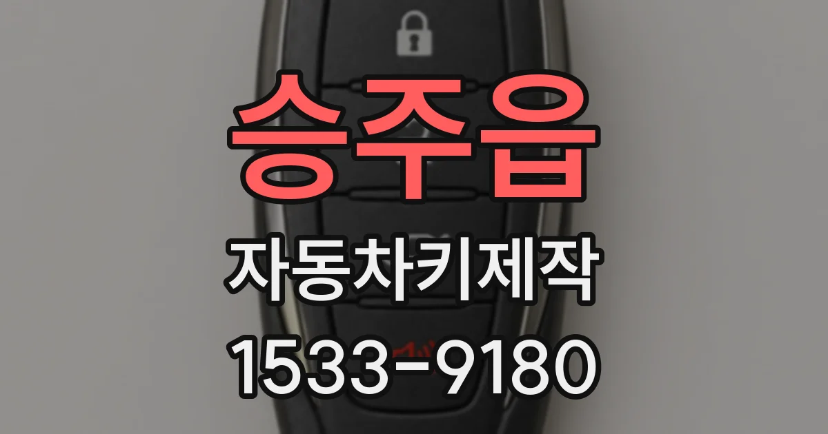 승주읍 자동차키제작