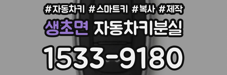 생초면 자동차키분실