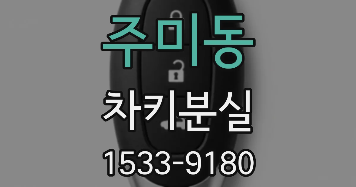 주미동 차키분실
