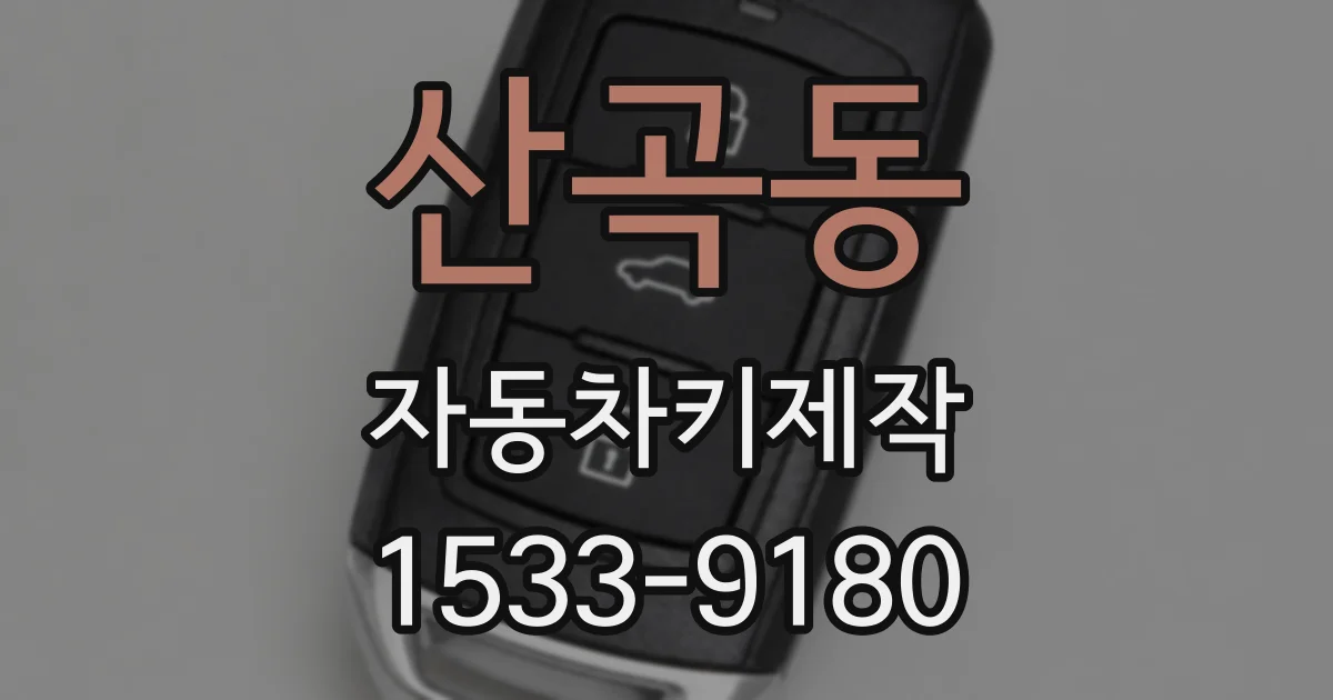 산곡동 자동차키제작