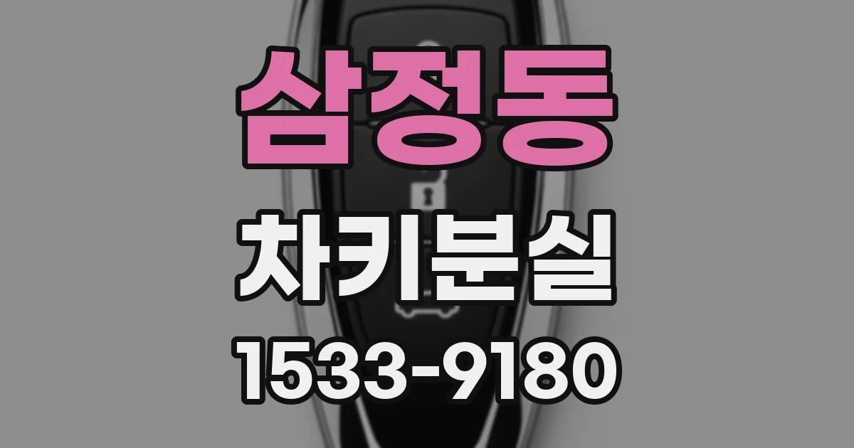 삼정동 차키분실