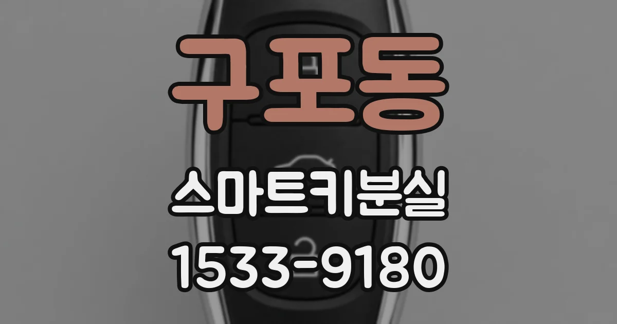 구포동 스마트키분실