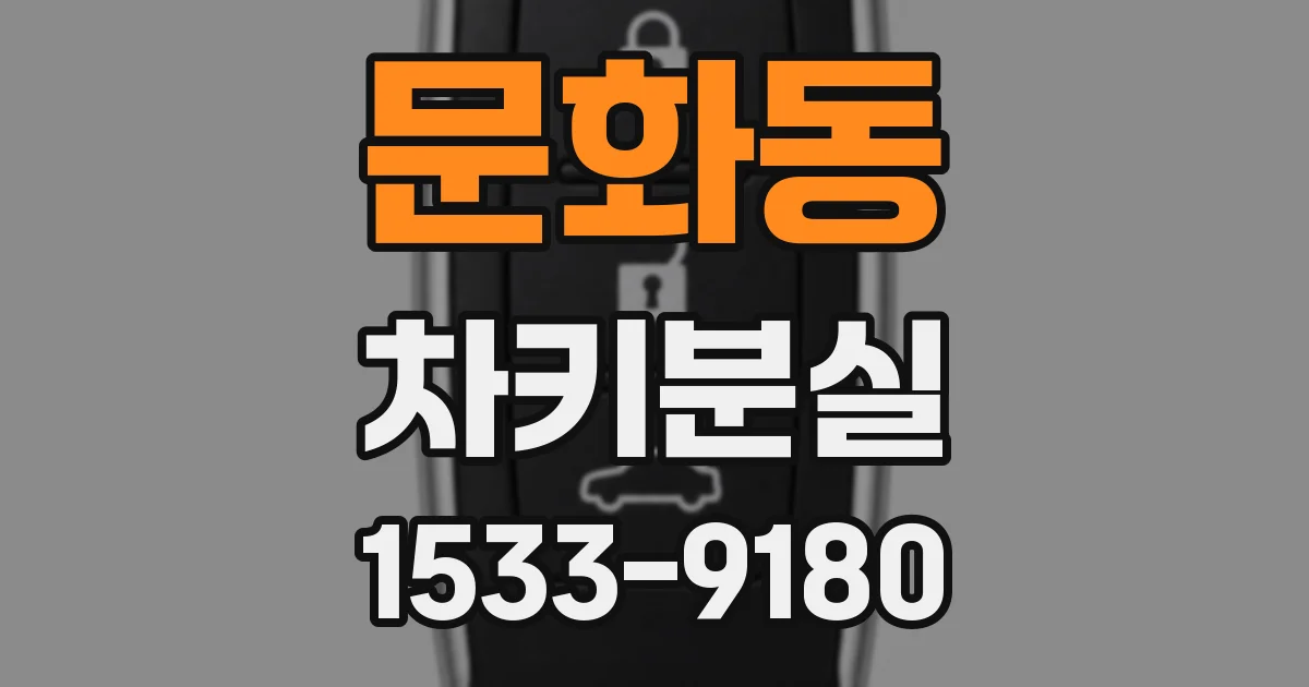 문화동 차키분실