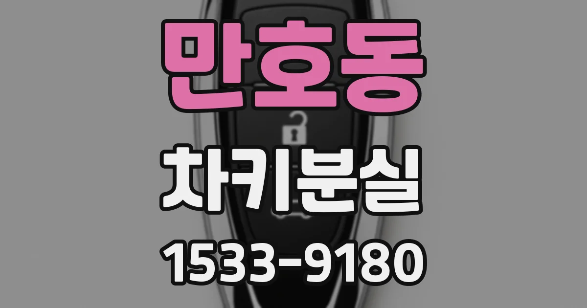 만호동 차키분실