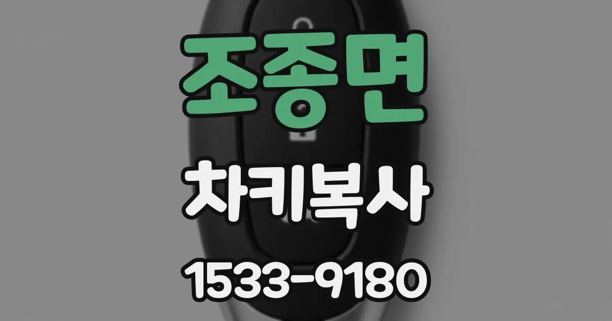 조종면 차키복사