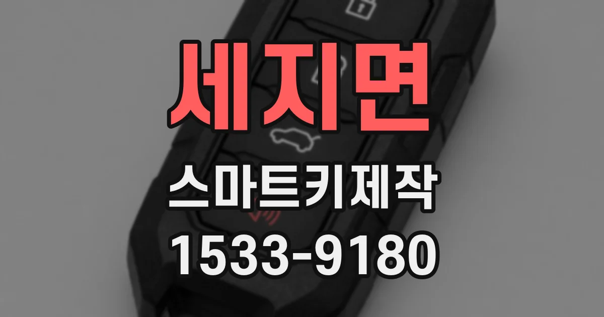 세지면 스마트키제작
