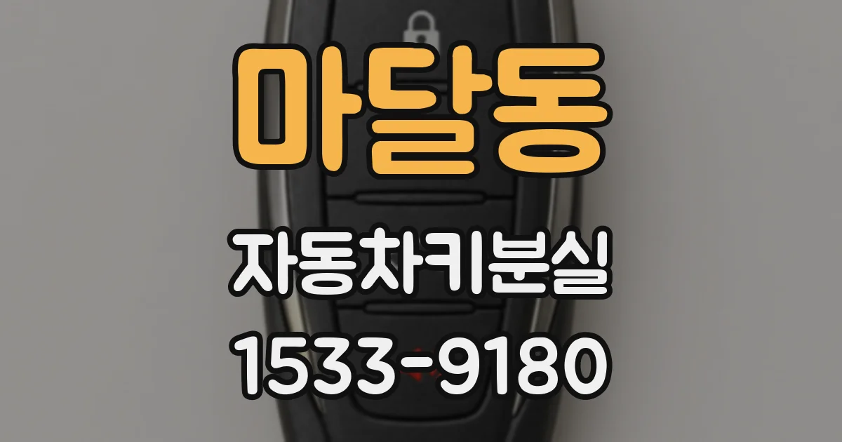 마달동 자동차키분실