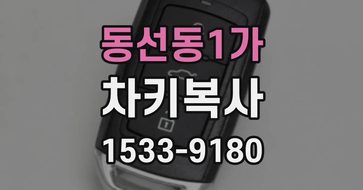 동선동1가 차키복사
